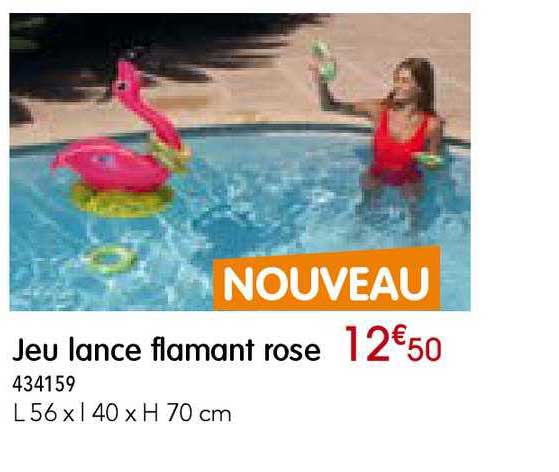 jeu lance flamant rose