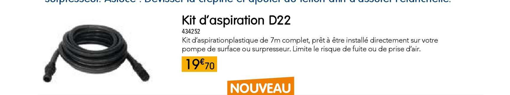 kit d'aspiration d22