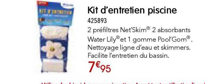 kit d'entretien piscine