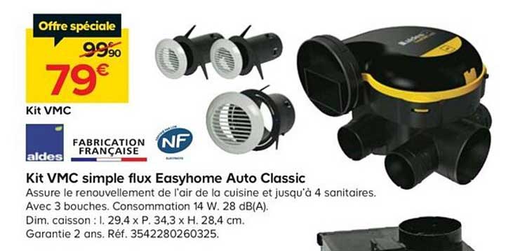 kit vmc simple flux easyhome auto classic aldes