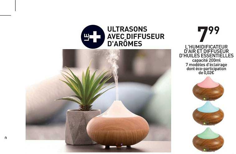 l'humidificateur d'air et diffusuer d'huiles essentielles