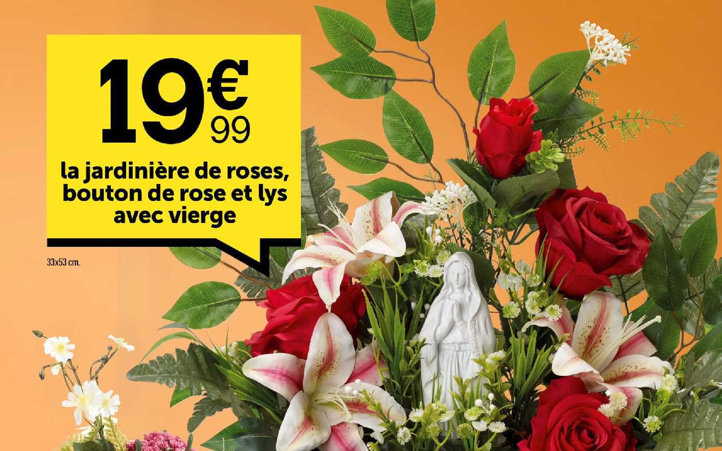La Jardinière De Roses Bouton De Rose Et Lys Avec Vierge