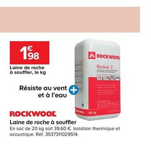 laine de roche à souffler rockwool