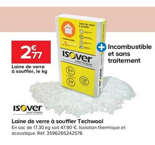 laine de verre à souffler techwool isover saint gobain
