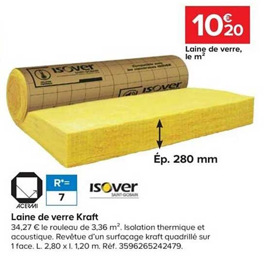 laine de verre kraft isover saint gobain