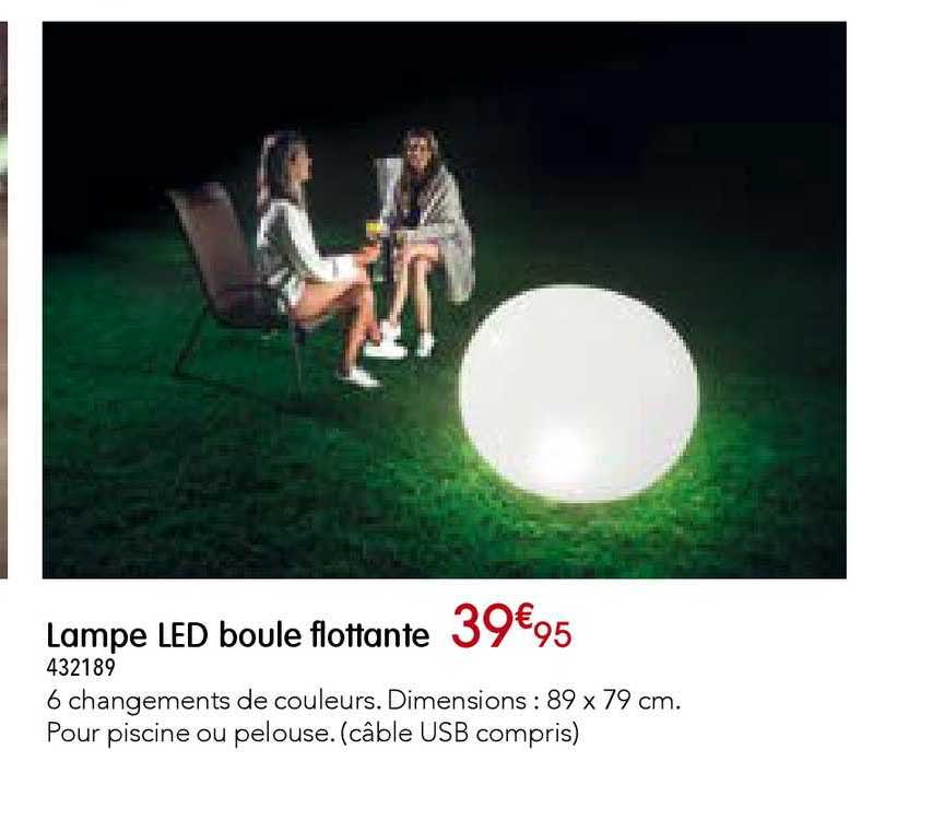lampe led boule flottante