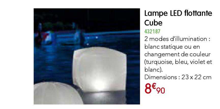 lampe led flottante cube