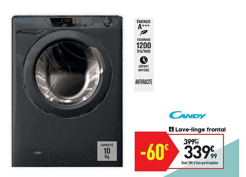 lave linge frontal candy