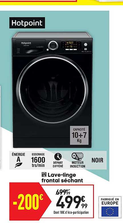lave linge frontal séchant hotpoint
