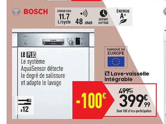 lave vaisselle intégrable bosch