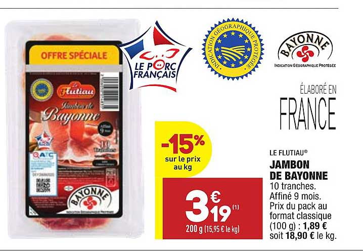 Le Flutiau Jambon De Bayonne
