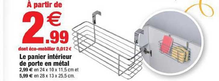 Le Panier Intérieur De Porte En Métal