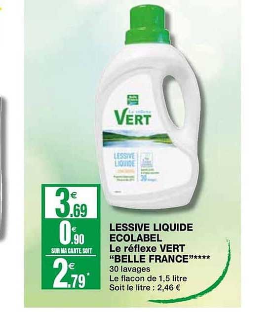 lessive liquide ecolabel le réflexe vert belle france