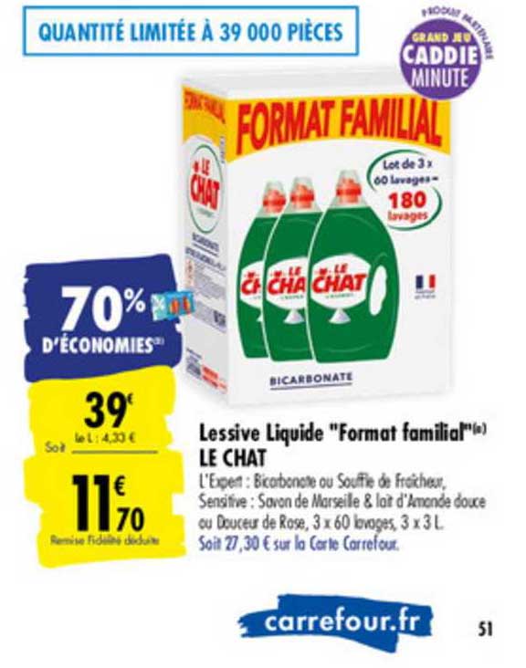 lessive liquide format familial le chat