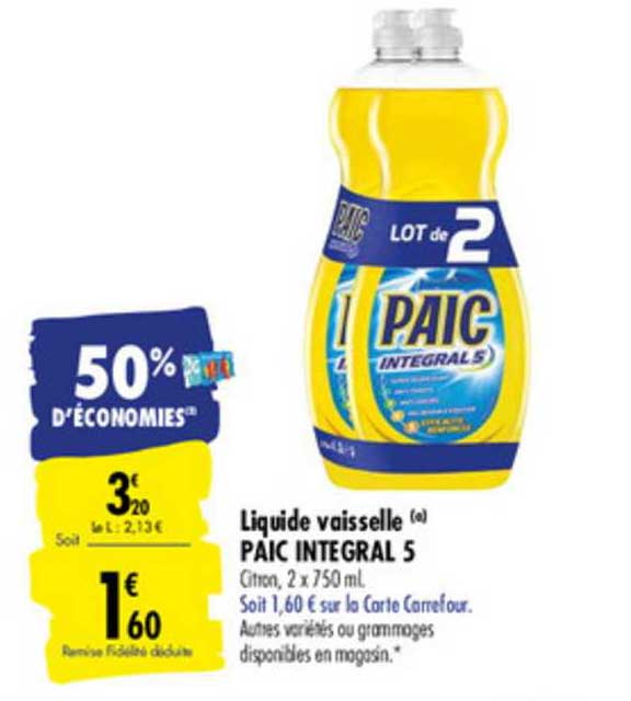 Liquide Vaisselle Paic Integral 5