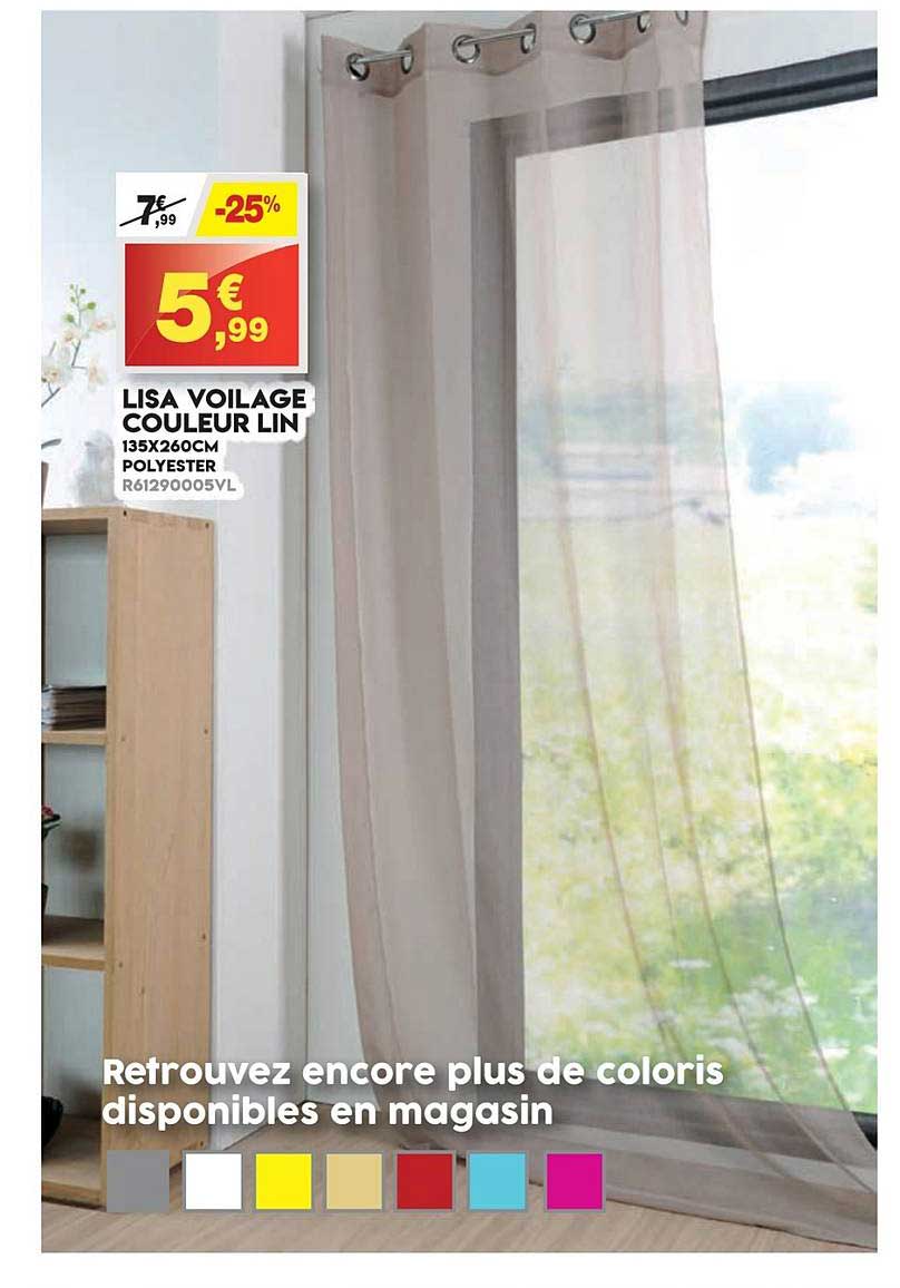 lisa voilage couleur lin