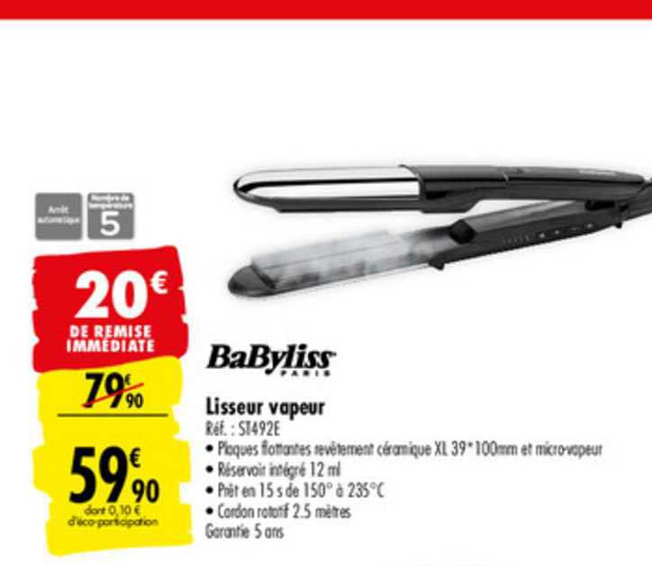 Lisseur Vapeur Babyliss Paris