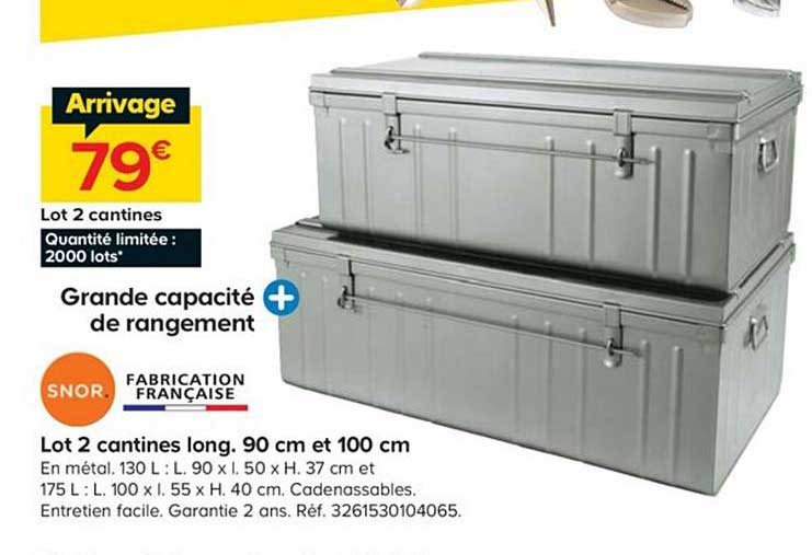 lot 2 cantines long. 90 cm et 100 cm snor