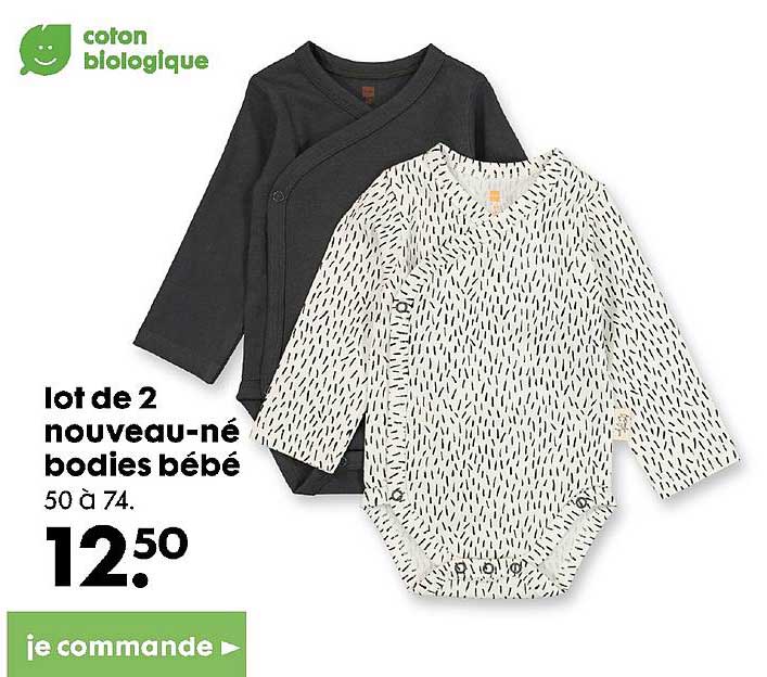 lot de 2 nouveau né bodies bébé