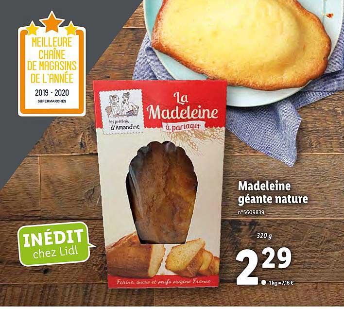 Madeleine Géante Nature