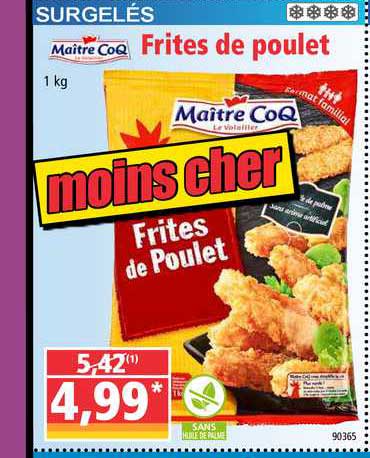 maître coq frites de poulet