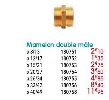 mamelon double mâle