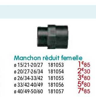 manchon réduit femelle