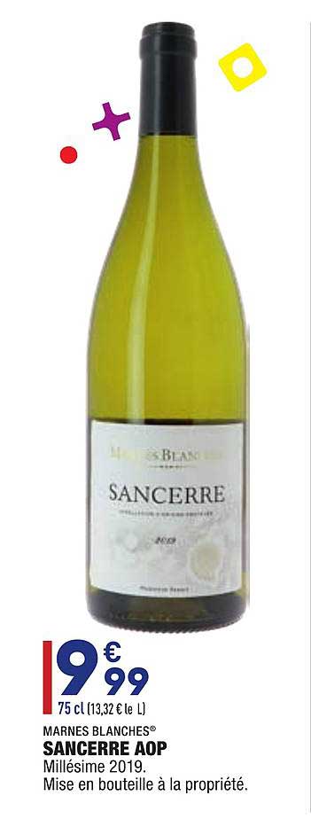marnes blanches sancerre aop millésime 2019