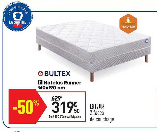 matelas runner 140x190 cm bultex