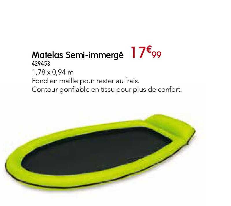 matelas semi immergé
