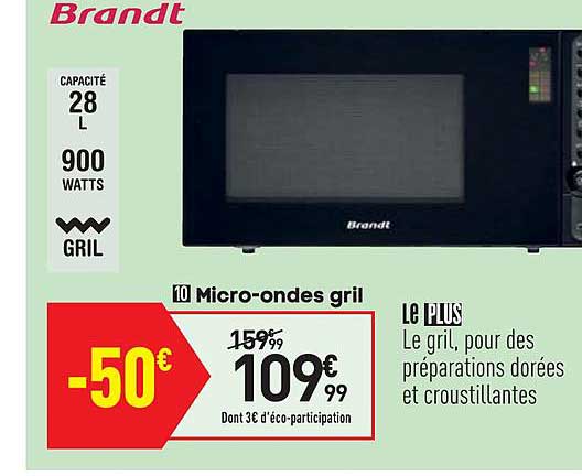 micro ondes gril brandt