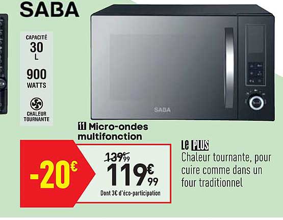 micro ondes multifonction saba
