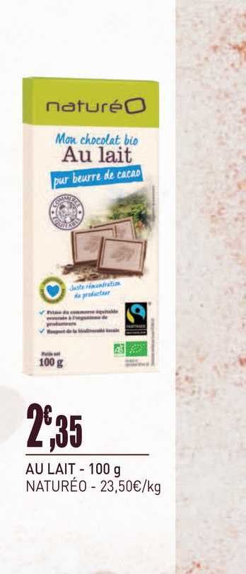 mon chocolat bio au lait