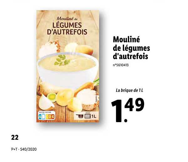 mouliné de légumes d'autrefois