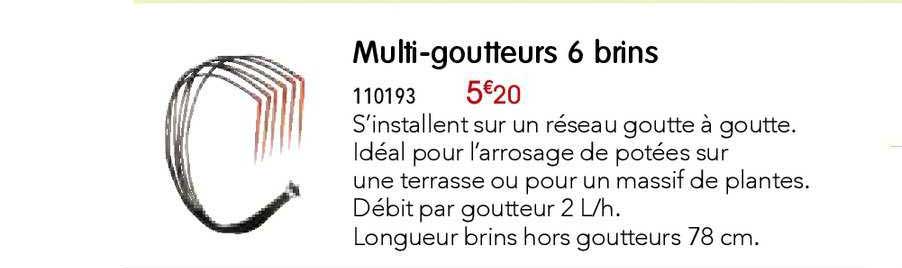 multi goutteurs 6 brins