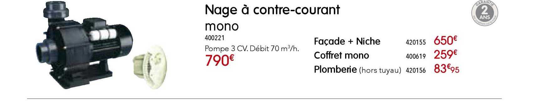 nage à contre courant mono