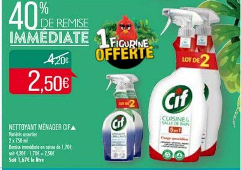 Nettoyant Ménager Cif 40% De Remise Immédiate