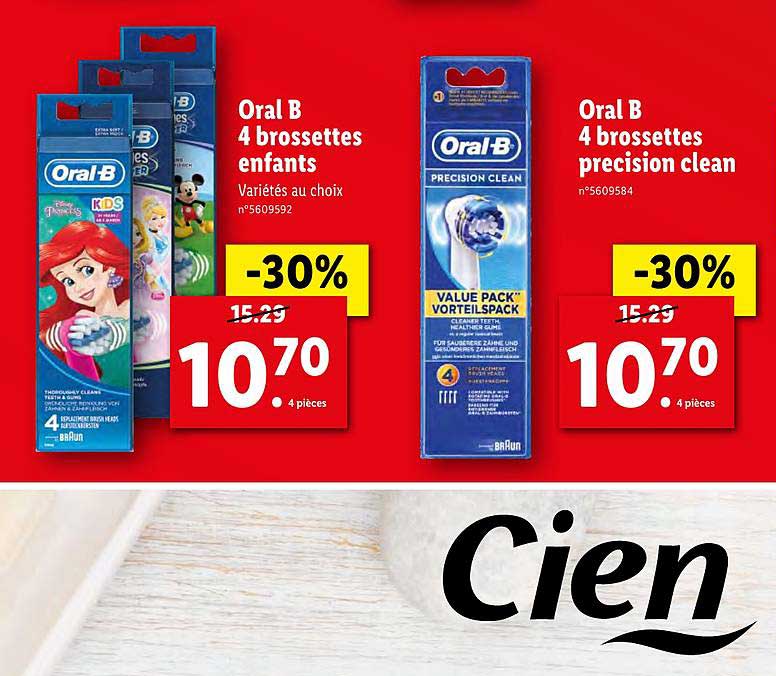 Oral B 4 Brossettes Precision Clean Oral B 4 Brossettes Enfants