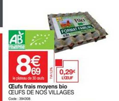 œufs frais moyens bio œufs de nos villages