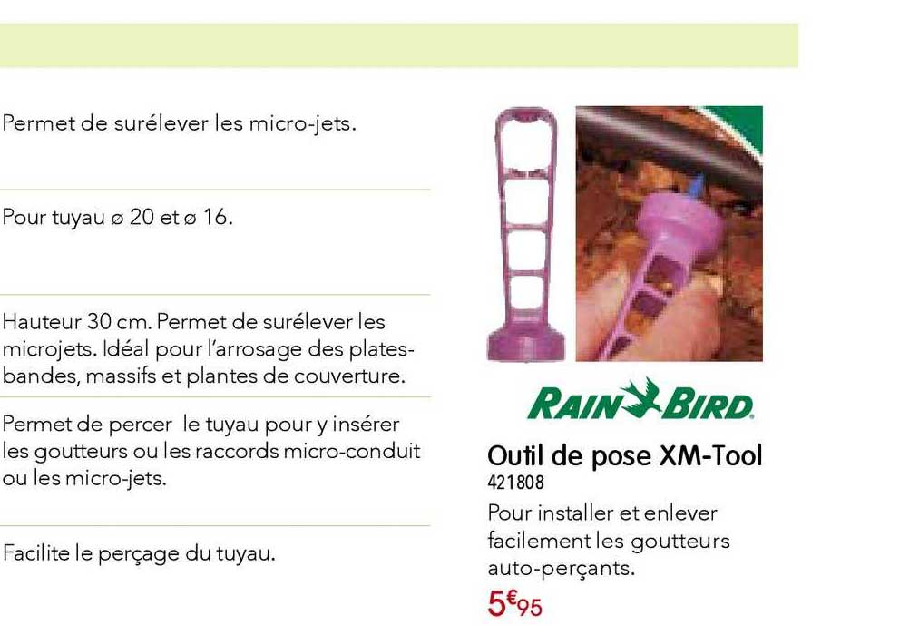 outil de pose xm tool rain bird