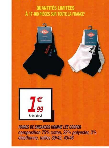 paires de sneakers homme lee cooper
