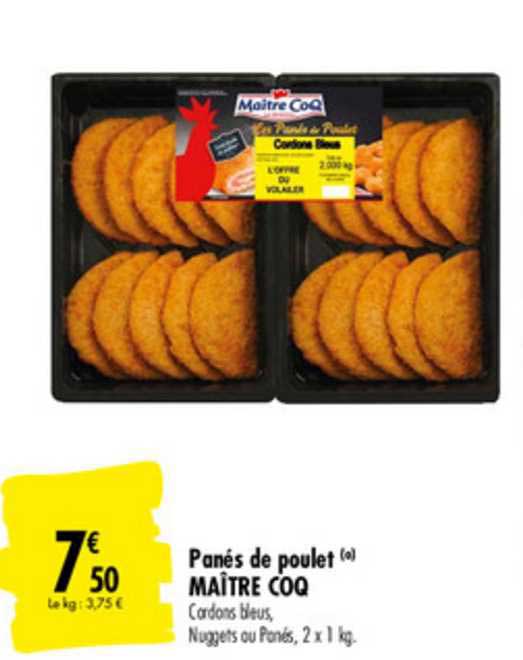 panés de poulet maître coq