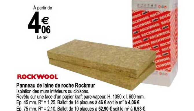 panneau de laine de roche rockmur rockwool