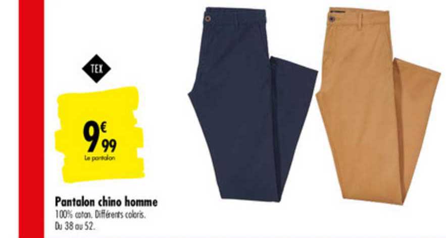 Pantalon Chino Homme Tex