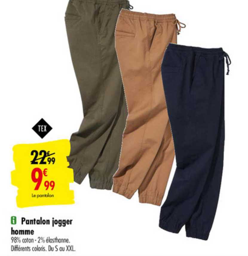 pantalon jogger homme tex