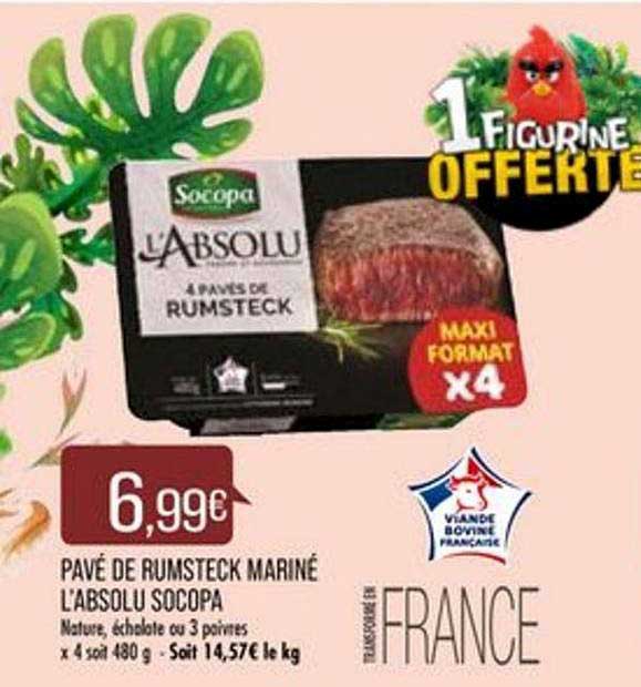 pavé de rumsteck mariné l'absolu socopa