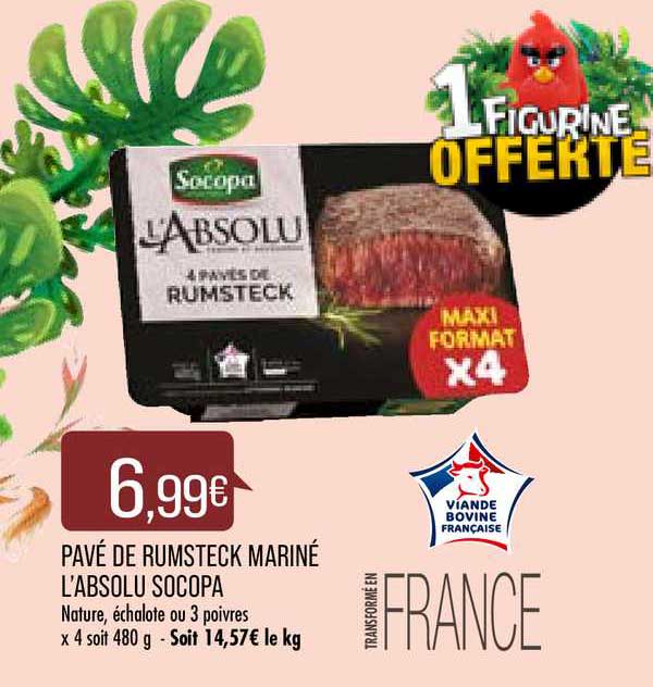 pavé de rumsteck mariné l'absolu socopa