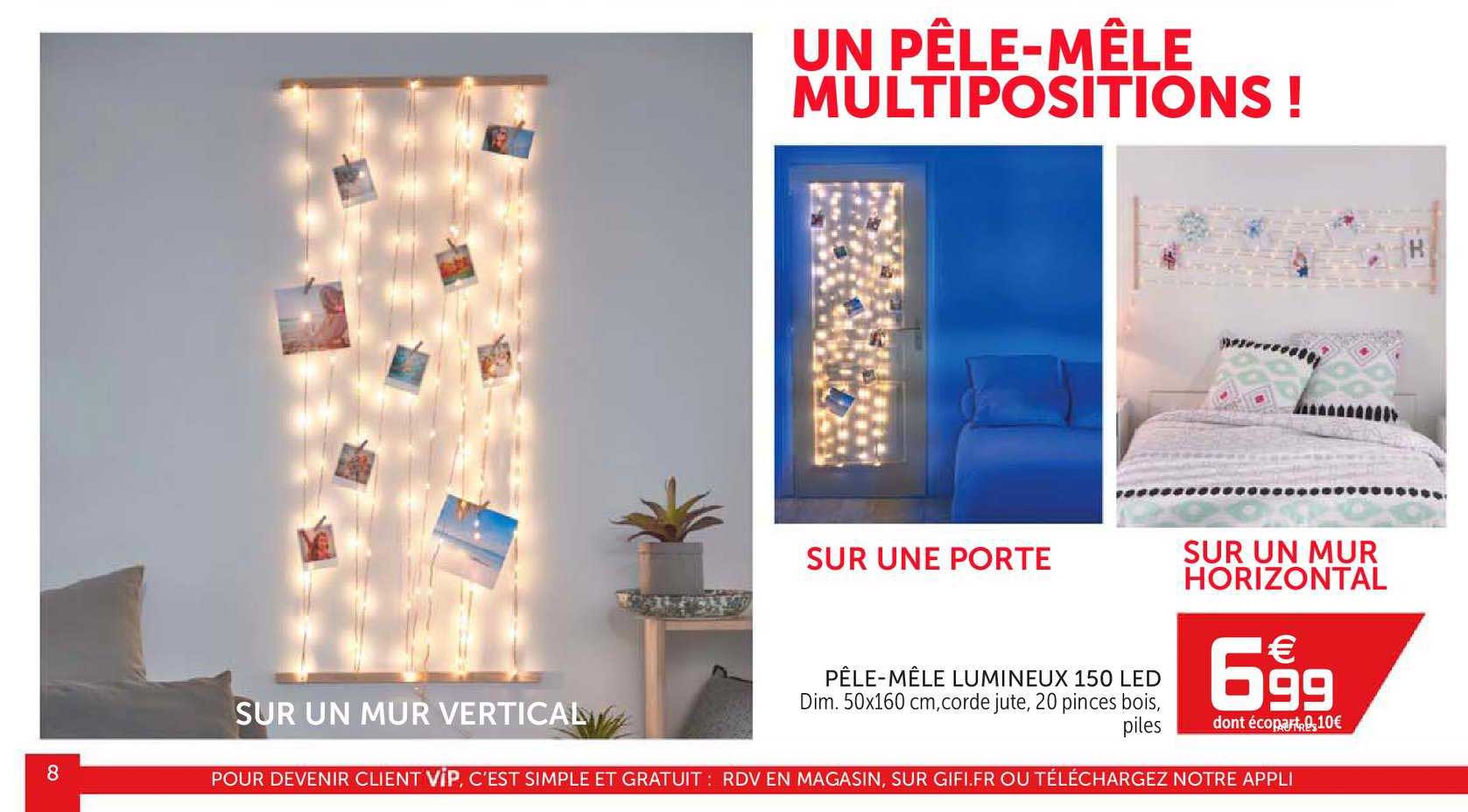pêle mêle lumineux 150 led