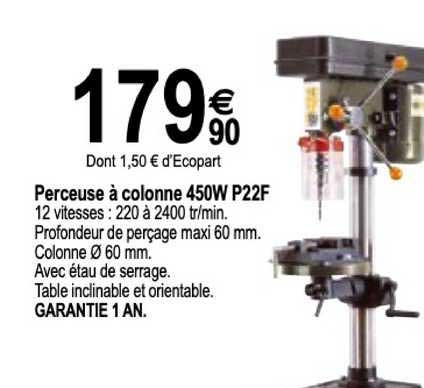 perceuse à colonne 450w p22f