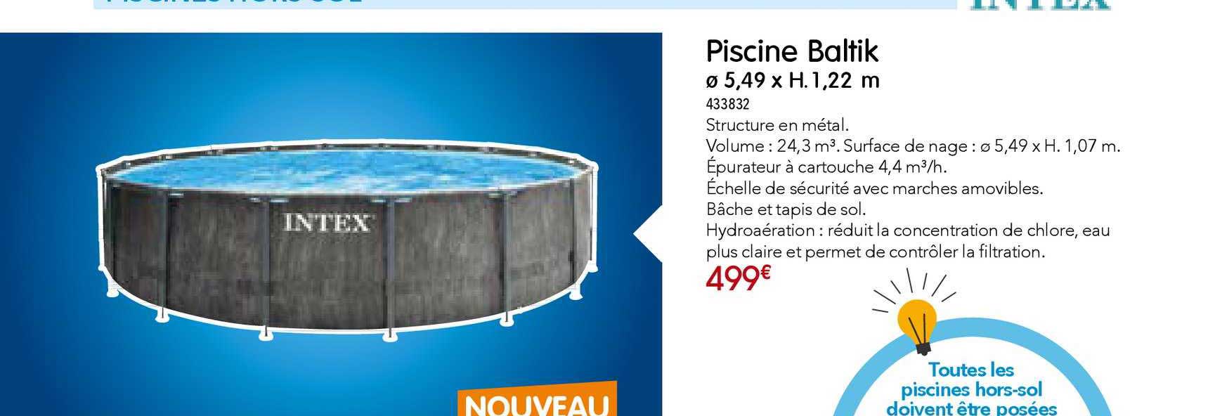 piscine baltik 5.49 x h. 1.22 m intex
